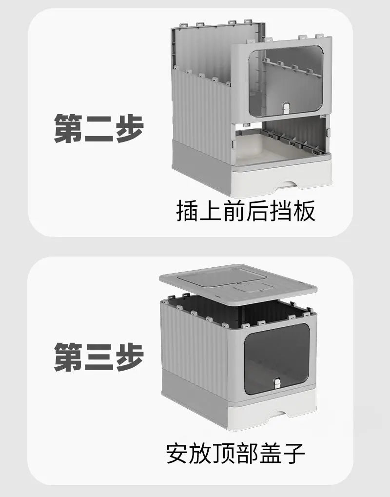 Extra Large Enclosed Cat Litter Box High Sided Anti Splash Tray with Odor Control Sealed Kitty Toilet with Deodorizer Cats