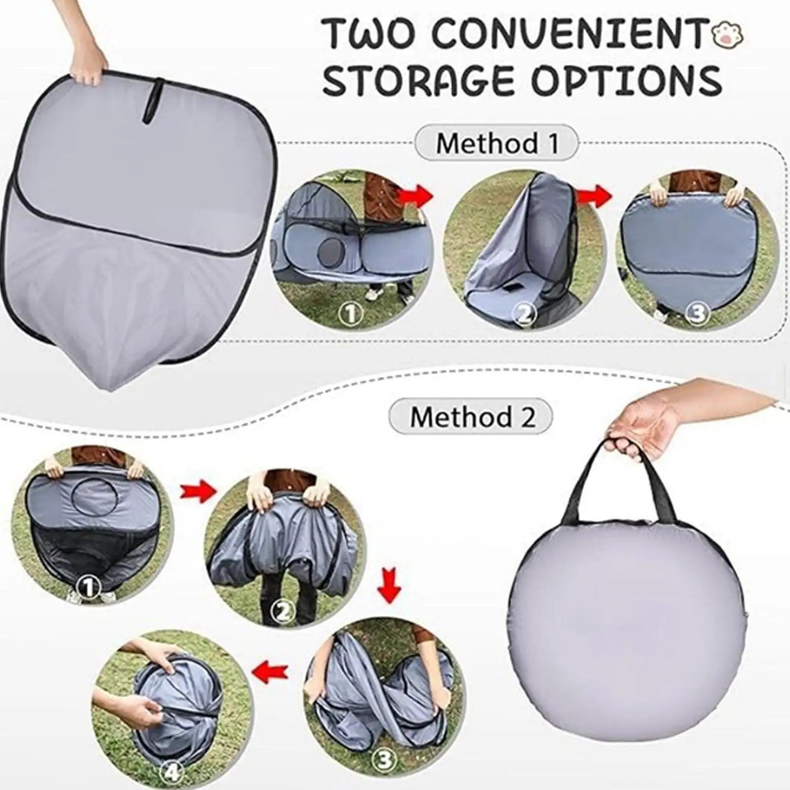 Cat Play Pen Dog Playpen Cat House Tent Foldable Enclosure Interactive Toys Tunnel Exercise Pet Supplies for Camping Outdoor