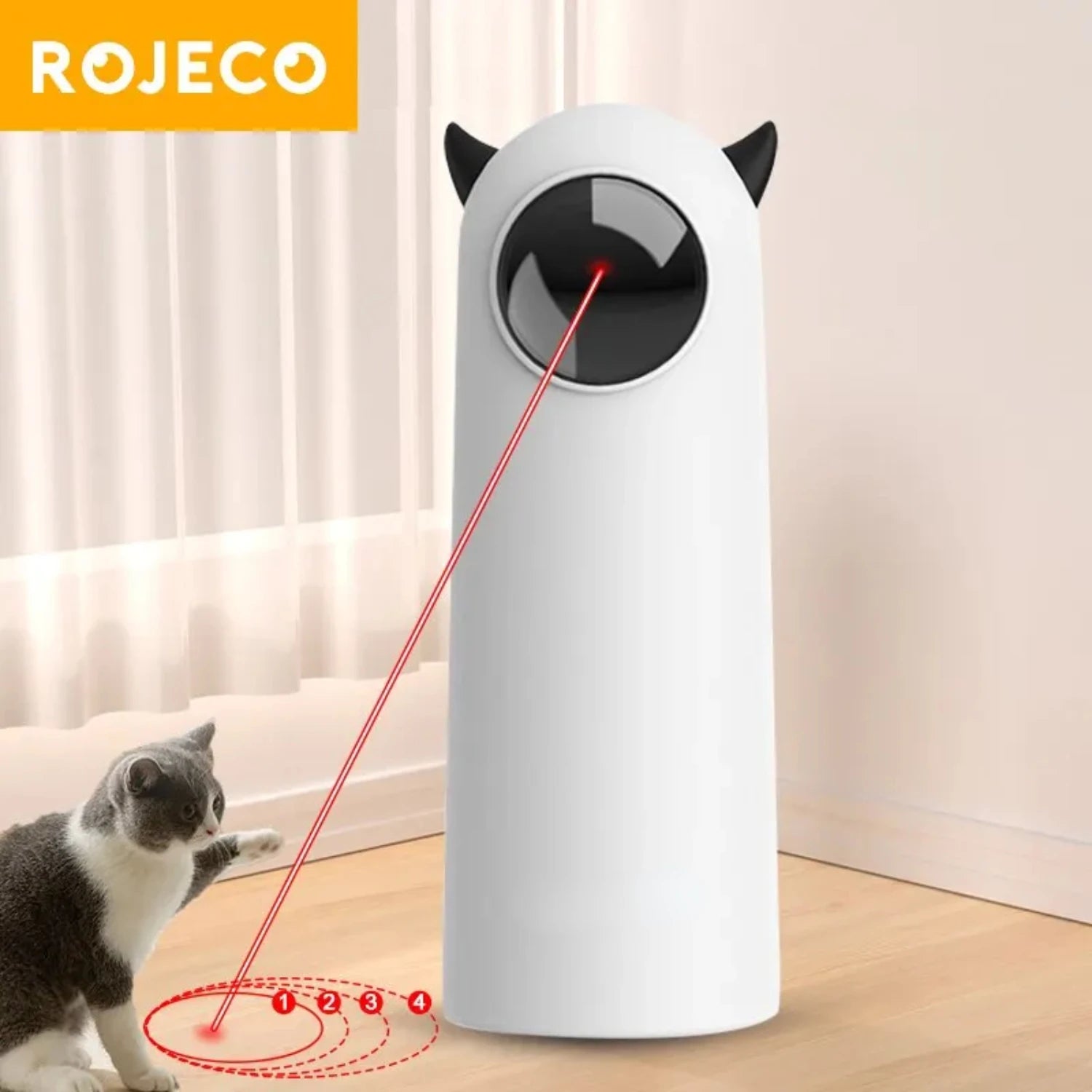 Automatic Interactive Cat Toy Smart LED Laser Pointer for Indoor Teasing Pet Accessories Handheld Electronic Toy Ideal for pet