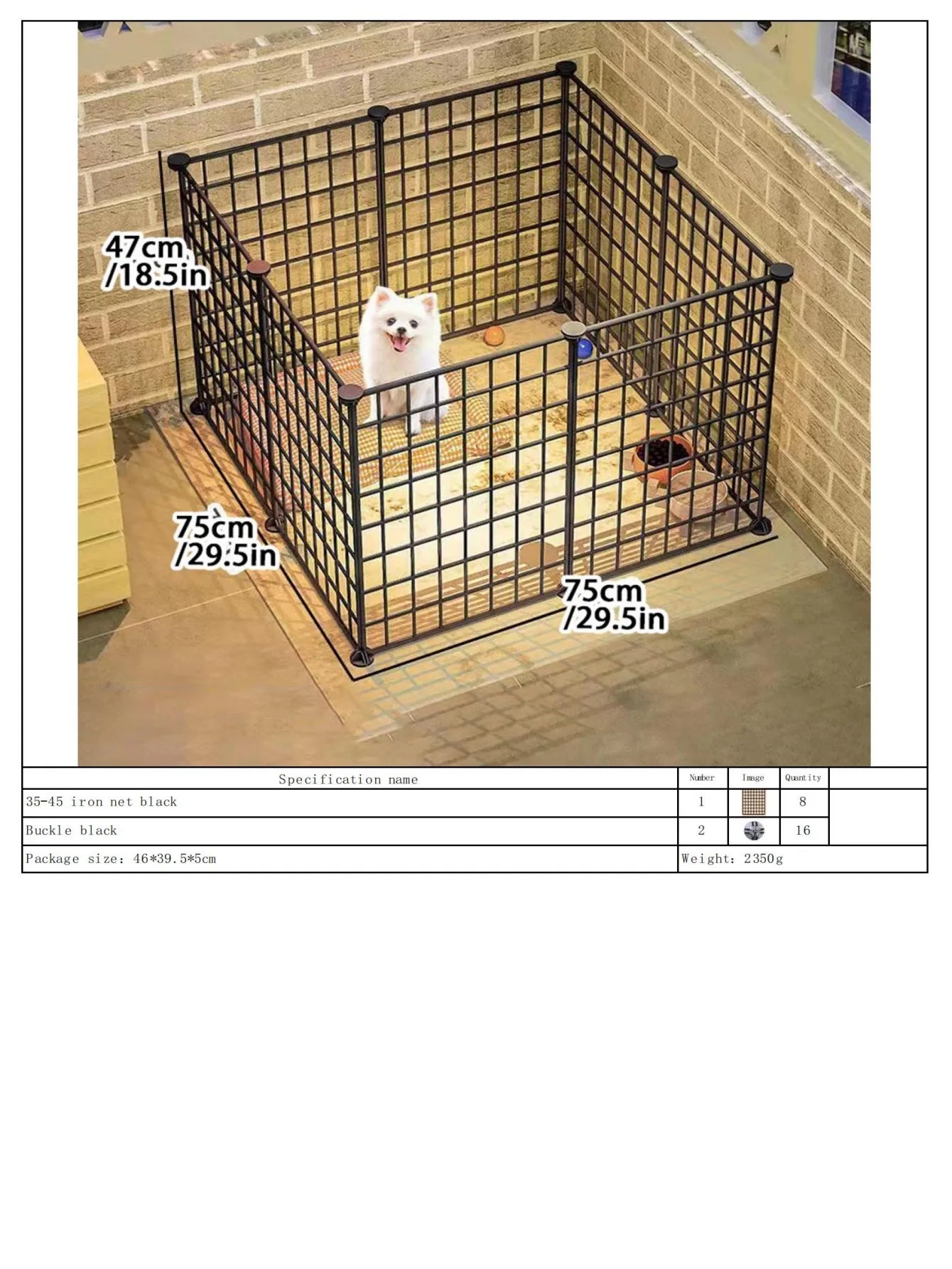 Dog Fence Type Home Indoor Pet Fence Teddy Bichon Corgi Chihuahua Small Size Dogs Gate Dog Cage