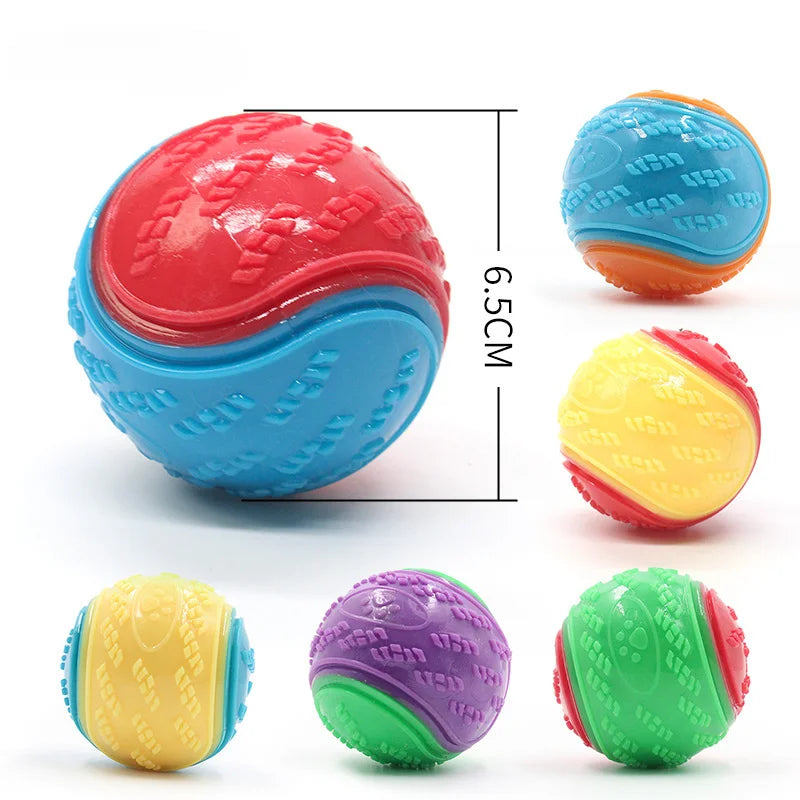Dogs Interactive Toys Soft TPR Toys for Dog Pet Teeth Cleaning Bite Resistance Squeaky Dog Ball Toy Pet Products Accessories