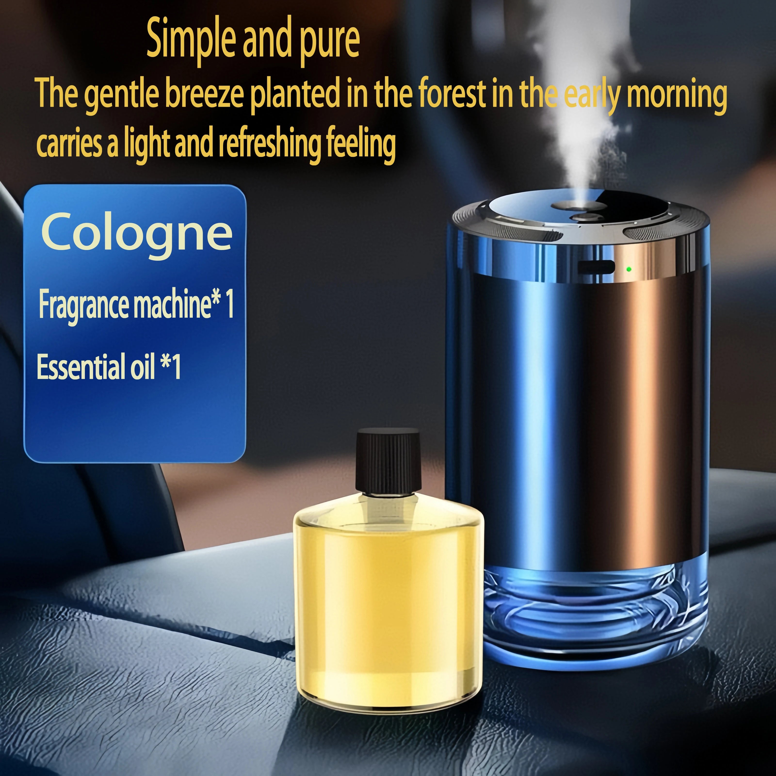 Electric Air Diffuser Car Aroma Air Vent Humidifier Mist Aromatherapy Air Freshener for Odor Removal Car Accessories