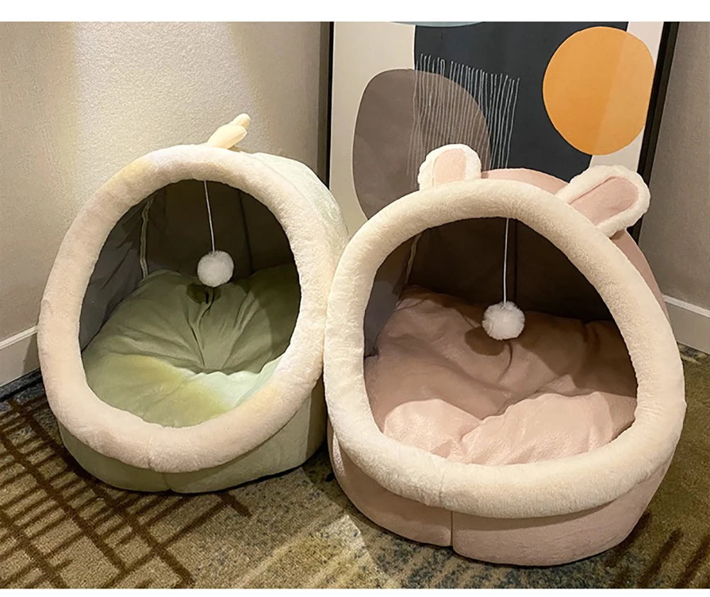 Deep Sleep Cat Bed Warm Pet Basket Cozy Cat House Kitten Lounger Cushion Cat Nesk Tent Very Soft Small Dog Mat Bag Cave Cats Bed