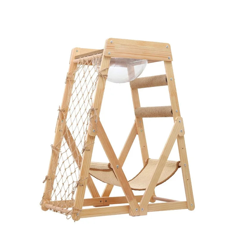 Cat Climbing Frame Space Capsule Scratching Board Hammock Sisal Wear-resistant Not Falling Chips Climbing Net Pet Supplies