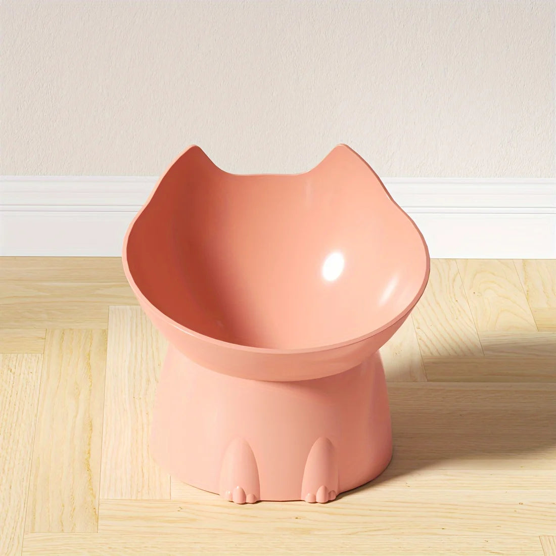 Elevated Pet Feeder for Cats & Dogs - Neck-Friendly, Anti-Tip Slanted Bowl for Food and Water