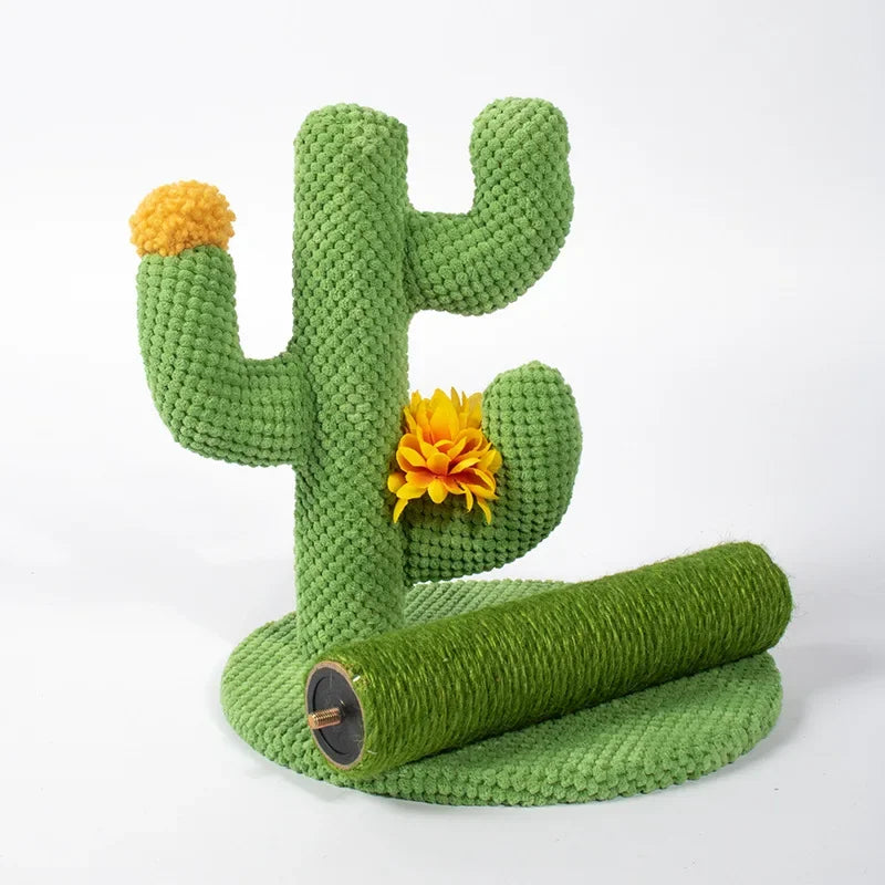 Cactus Cat Scratching Posts Sisal Rope Cat Scratcher Cactus for Young and Adult Cats Interactive Toy Play for Grinding Claws
