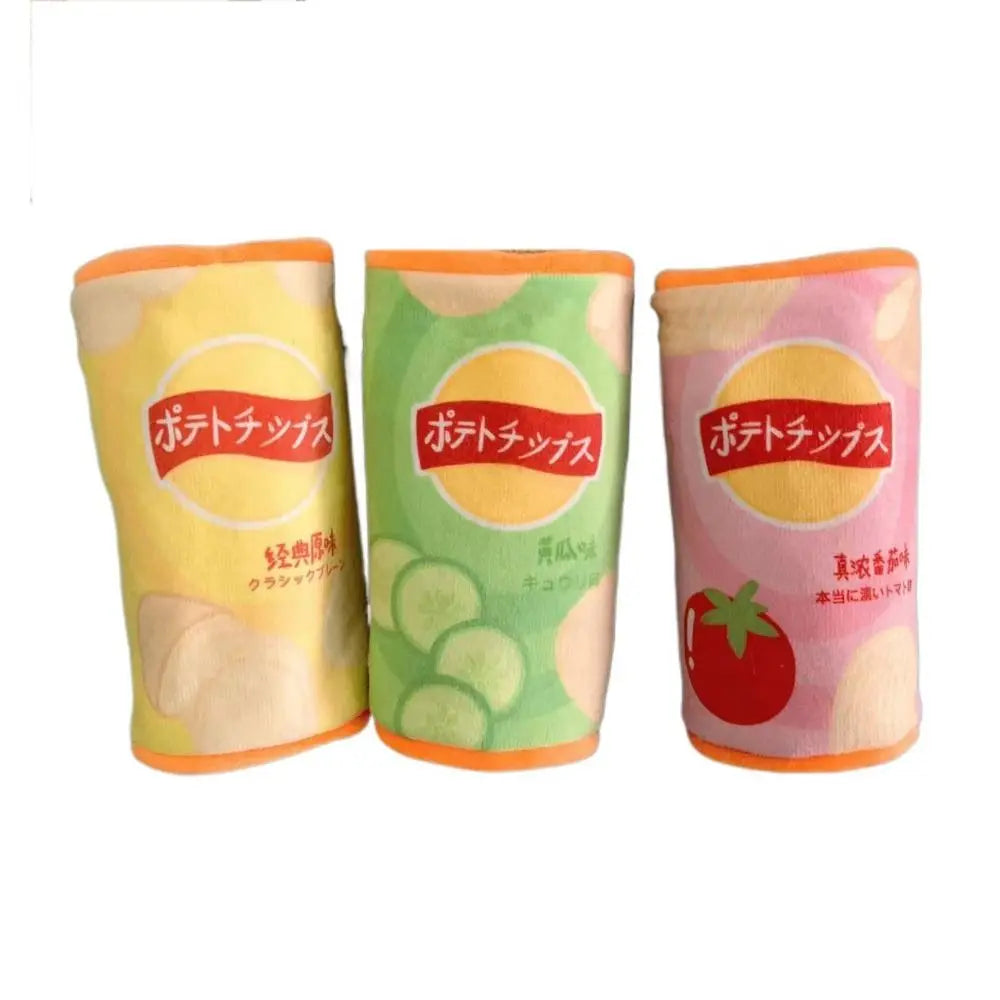 Bite Resistant Simulated Potato Chip Dog Toy Wear Resistant Removable Pet Snuffle Toy Plush Interactive Dog Puzzle Toys