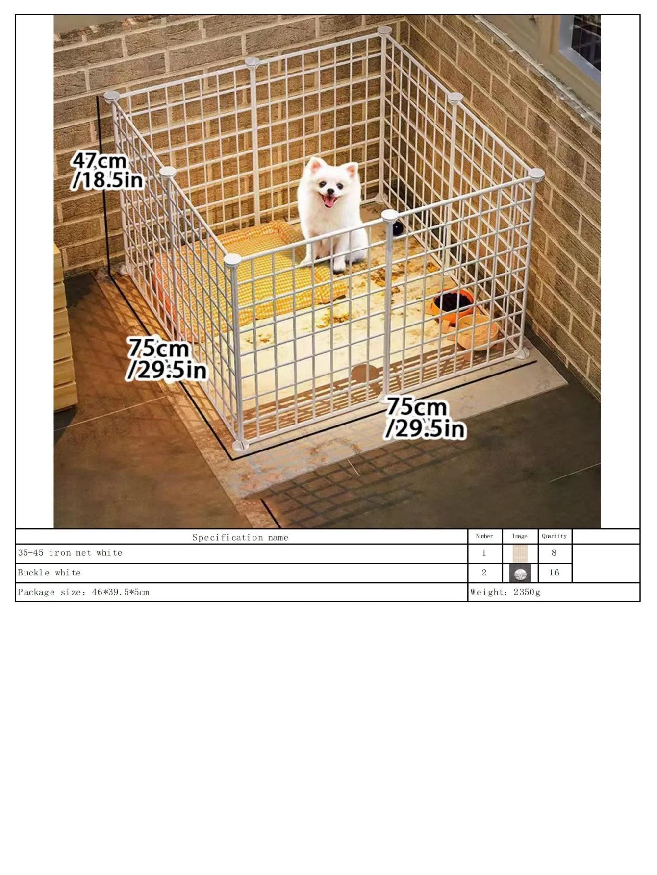 Dog Fence Type Home Indoor Pet Fence Teddy Bichon Corgi Chihuahua Small Size Dogs Gate Dog Cage