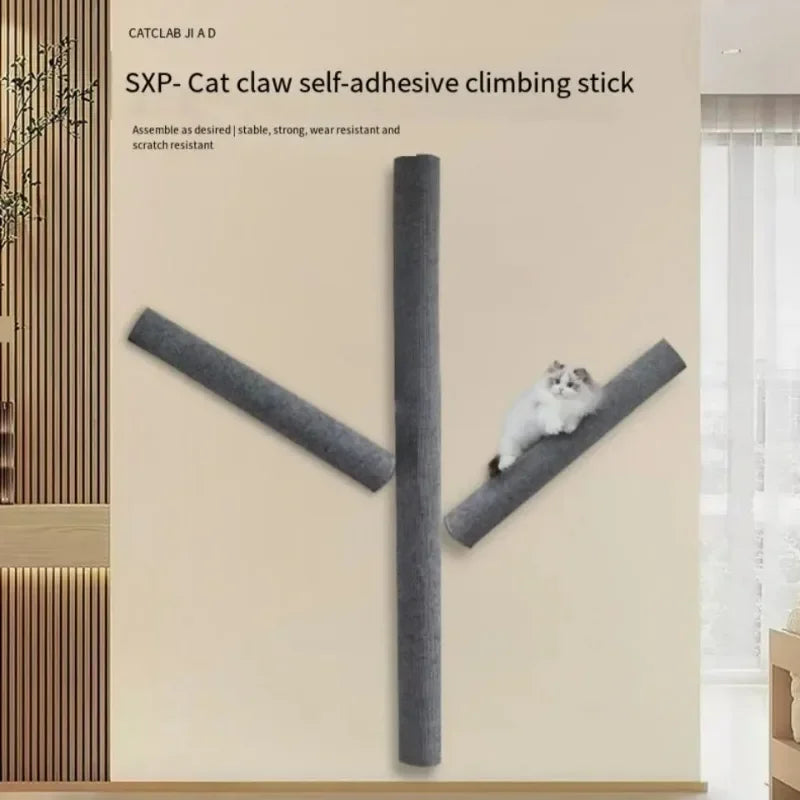 Cat Scratch Board Cat Scratching Stick Wall Mounted Portable Selfadhesive Kitten Toy Climbing Frame Wear Resistant Pet Furniture