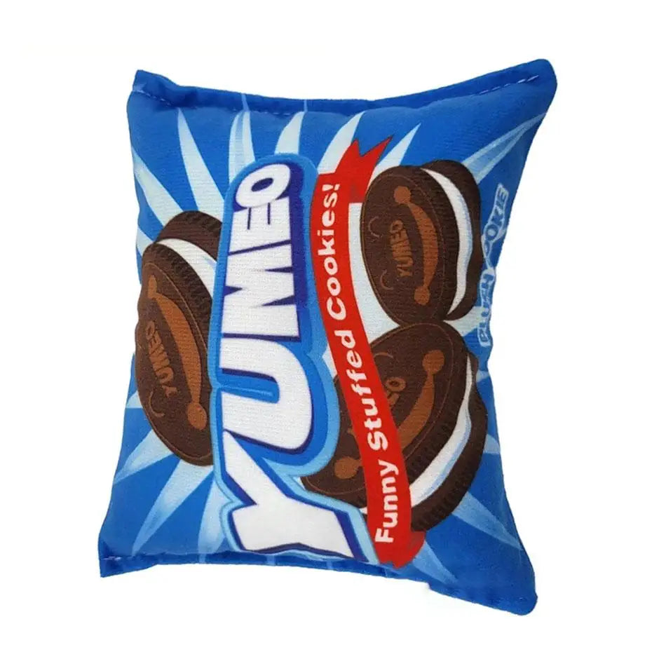 1pc Random Funny Chip Biscuit Bag Plush Dog Toy Pup's Favorite 'Snack' Fake Potato Chips Bag Toy for Dogs Pet Supplies