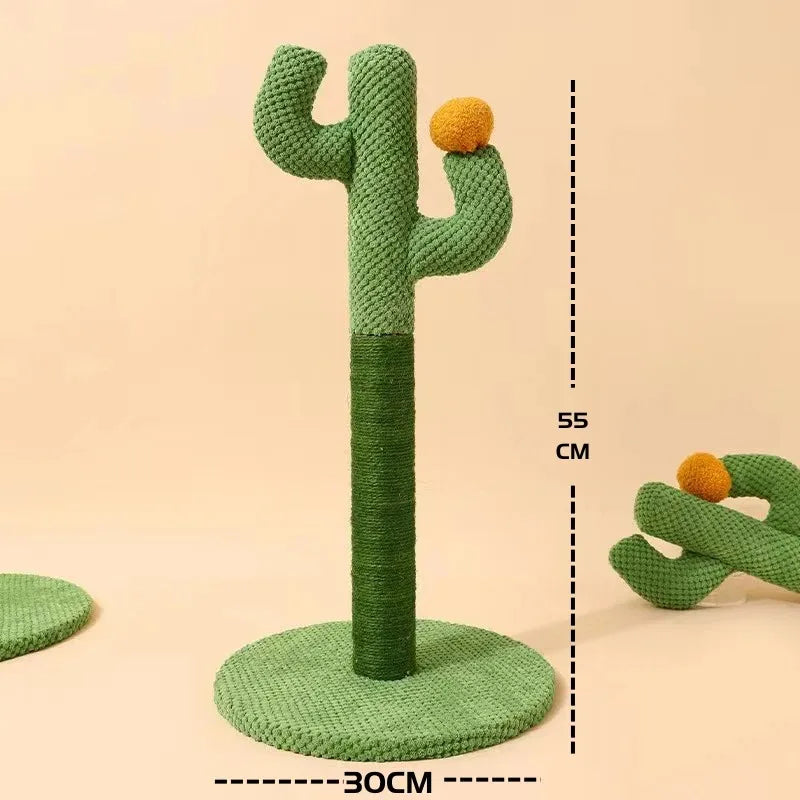 Cactus Cat Scratching Posts Sisal Rope Cat Scratcher Cactus for Young and Adult Cats Interactive Toy Play for Grinding Claws