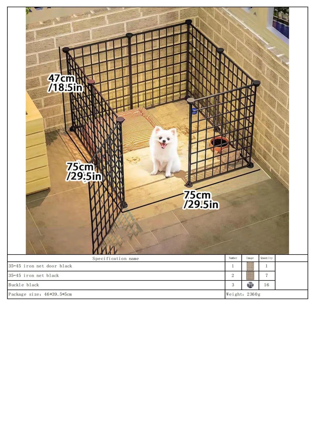 Dog Fence Type Home Indoor Pet Fence Teddy Bichon Corgi Chihuahua Small Size Dogs Gate Dog Cage