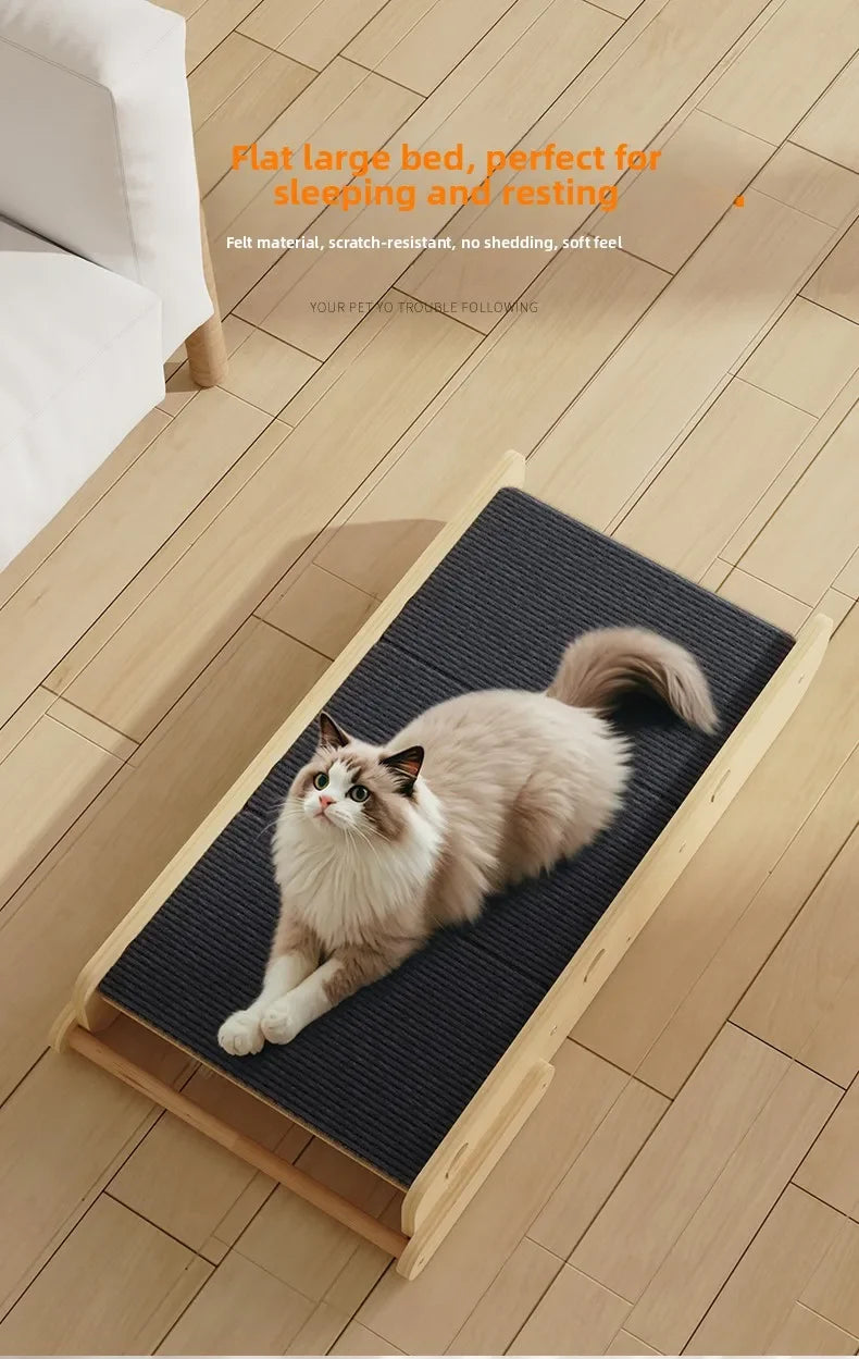 Foldable Puppy Stairs Multi-Functional Ramp for Dogs Cat Scratching Board Pet Dog Stairs Portable Climbing Wear-Resistant Ladder