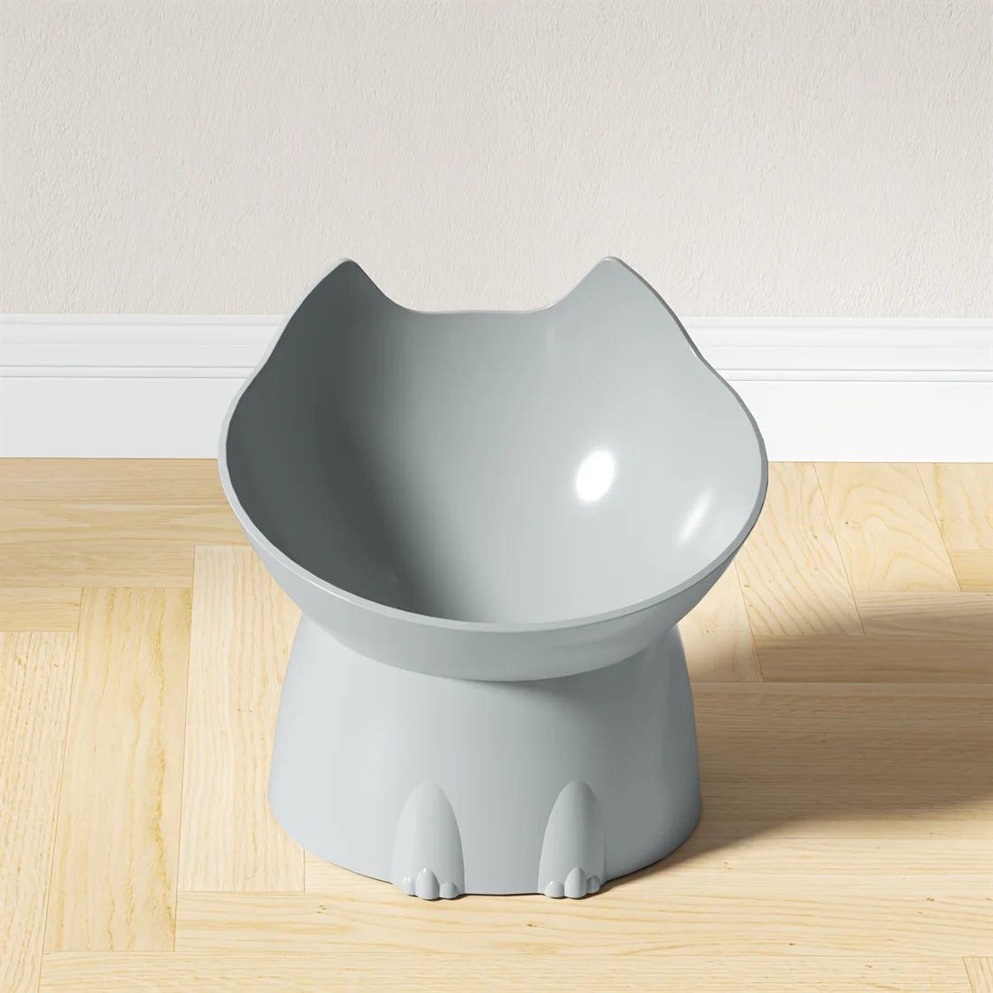 Elevated Pet Feeder for Cats & Dogs - Neck-Friendly, Anti-Tip Slanted Bowl for Food and Water