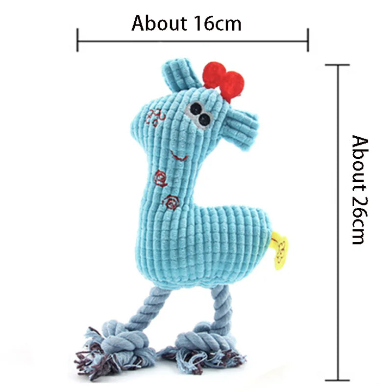 Dogs Plush Toys Indoor Interactive Play Products Pet Chewy Resistant Teeth Grinding Supplies Puppy Kitten Fleece Squeak Toy