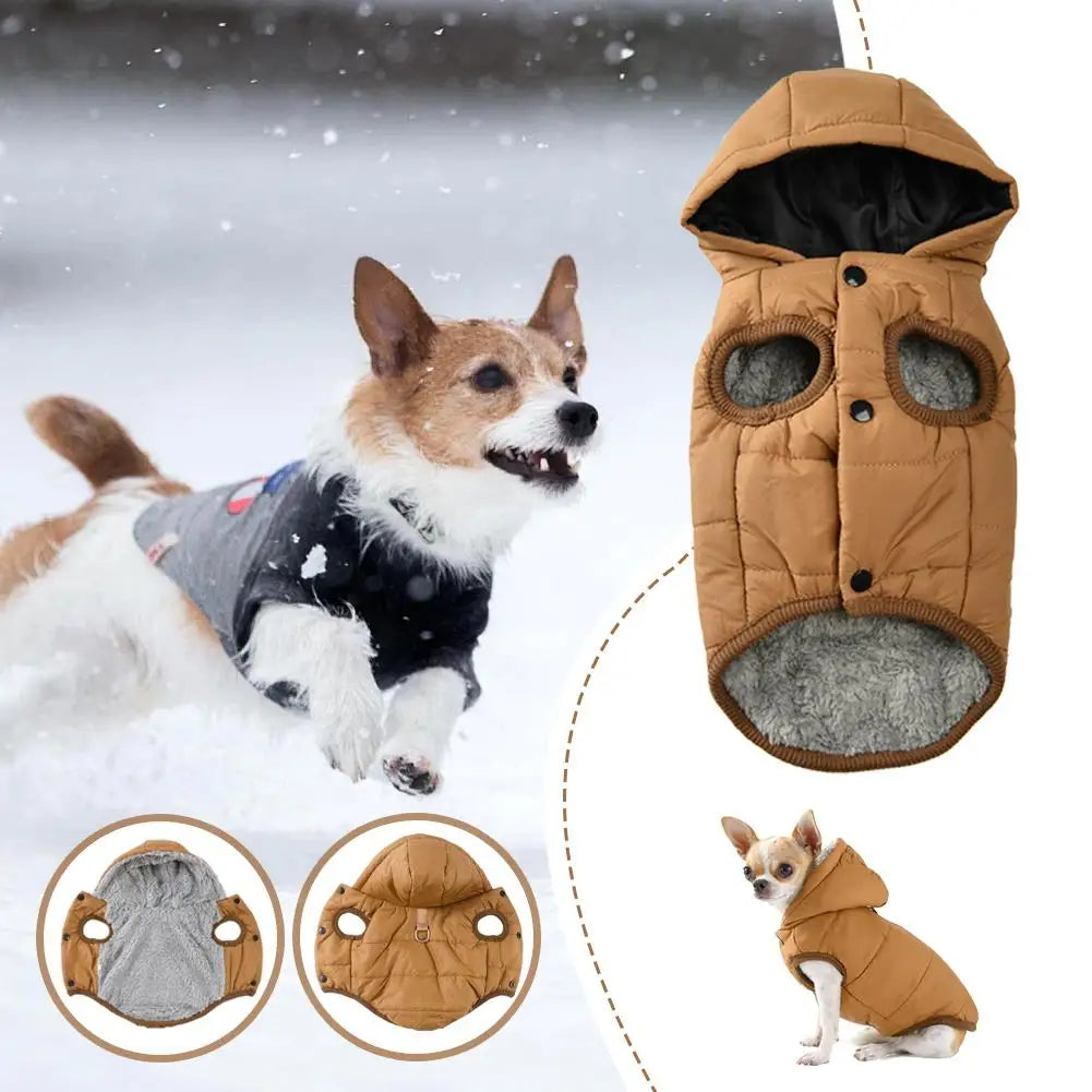 Fleece Warm Pet Clothes For Small Medium Dogs Pet Jacket Thicken Pets Coat For Winter Waterproof Outdoor Puppy Costume Pug Parka