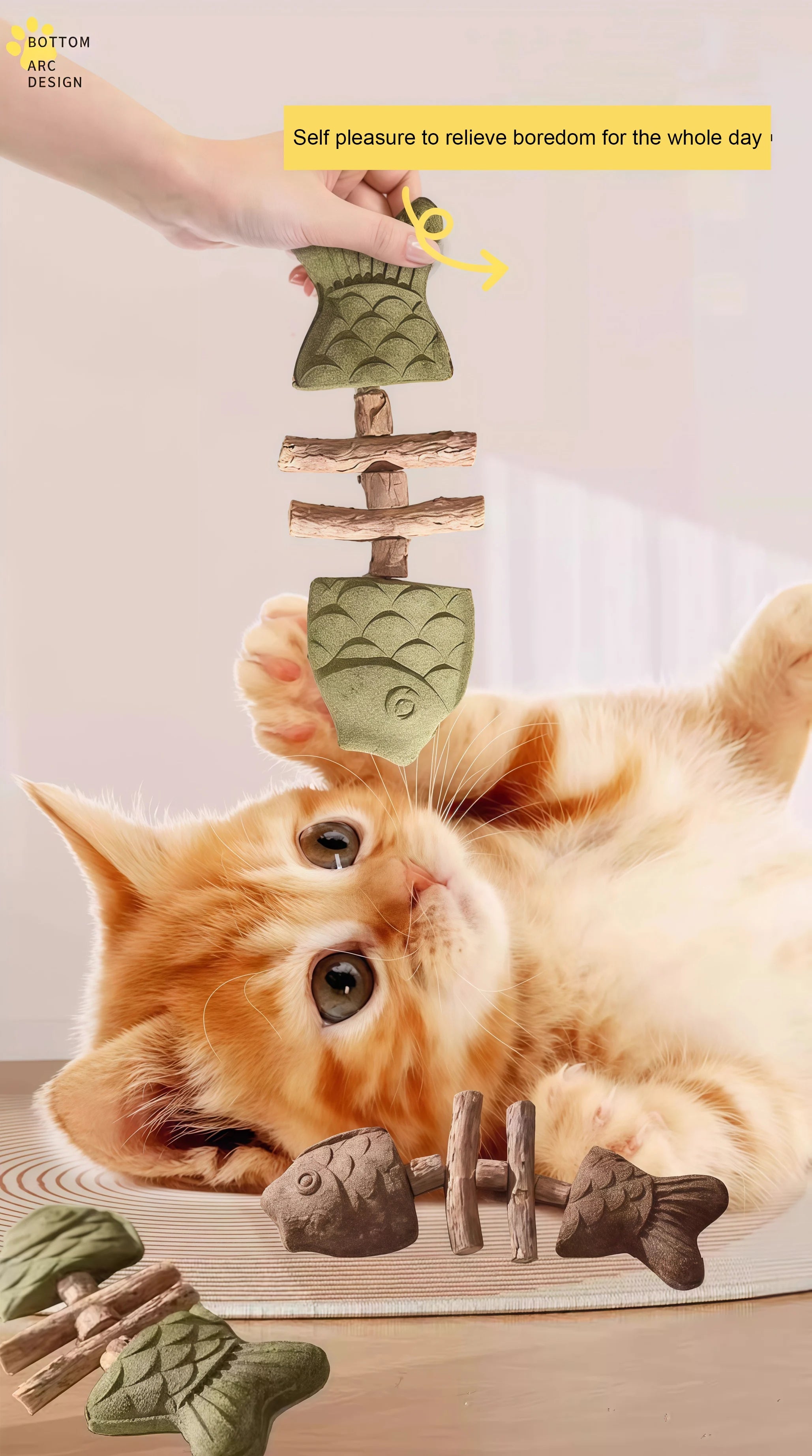 Catnip Balls Funny Fish Bone Cat Toys Lickable Snack Catnip Silvervine Kitten Chewing Cleaning Teeth Toy For Cats Pet Supplies