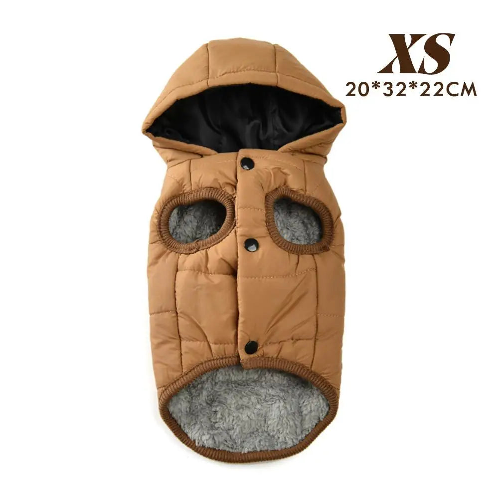 Fleece Warm Pet Clothes For Small Medium Dogs Pet Jacket Thicken Pets Coat For Winter Waterproof Outdoor Puppy Costume Pug Parka