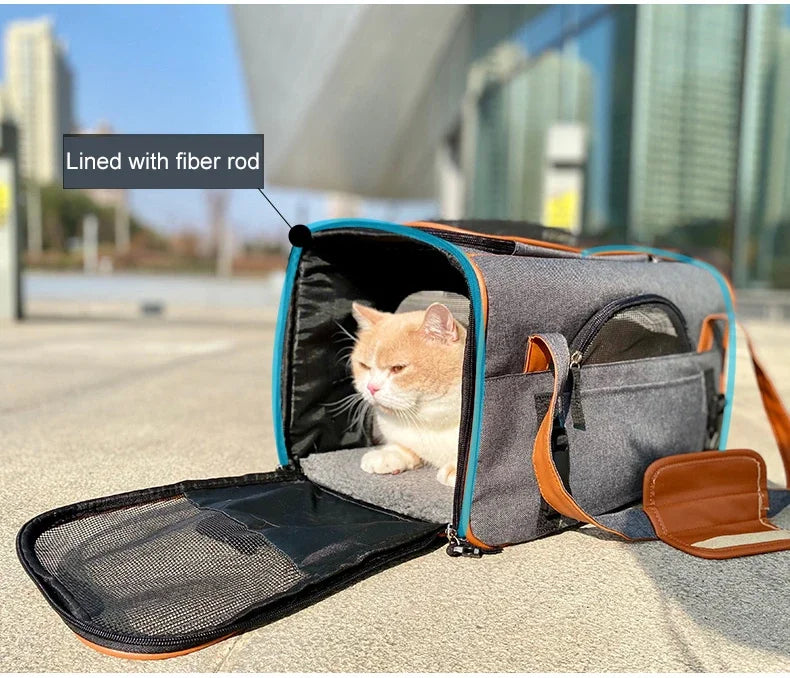 Crossbody Dog Bag Pet Backpack Crossbody Bag Solid Color Multipurpose Shoulder Bag Pet Carrier For Cats Dogs Stuff Dog Carrier