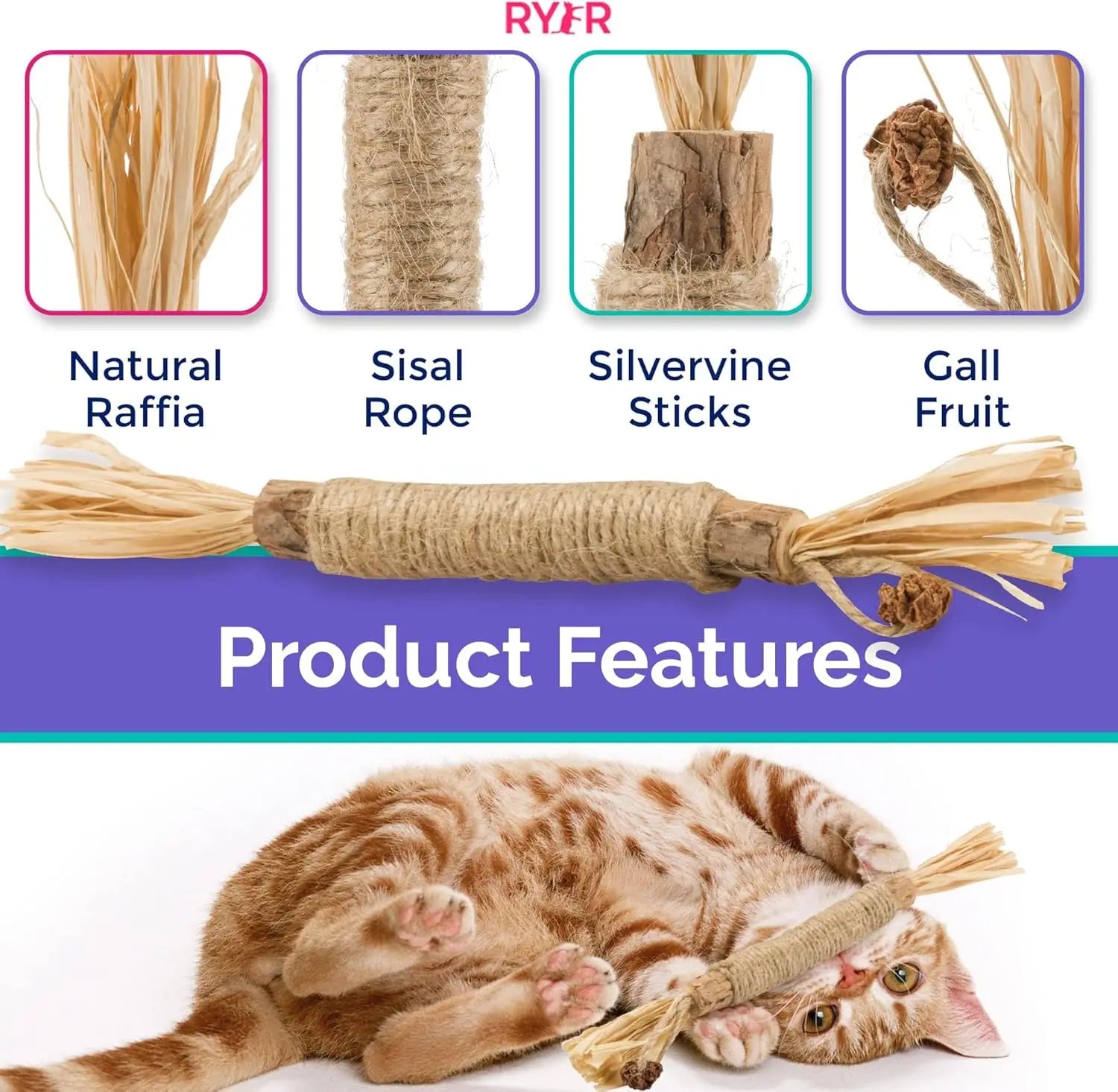 Catnip Cat Toys Natural Matatabi Pet Cat Snacks Stick Cleans Tooth Removers Hair Silvervine Kitten Chew Toy Promote Digestion