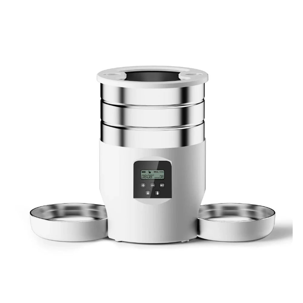 4.5L Ifi version pet feeder intelligent food dispenser with dual bowls, used for cat and dog dry goods accessories