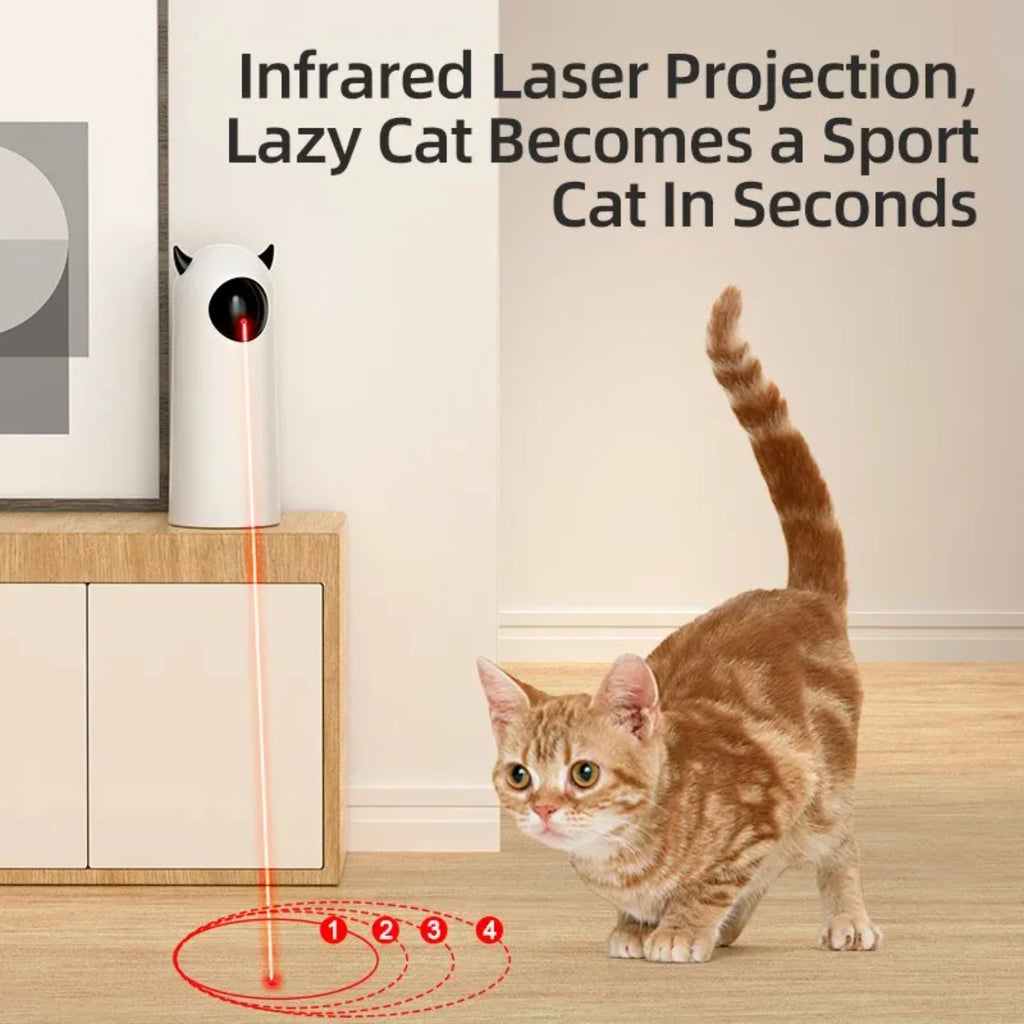 Automatic Interactive Cat Toy Smart LED Laser Pointer for Indoor Teasing Pet Accessories Handheld Electronic Toy Ideal for pet