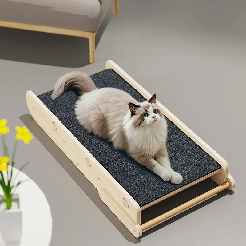 Foldable Puppy Stairs Multi-Functional Ramp for Dogs Cat Scratching Board Pet Dog Stairs Portable Climbing Wear-Resistant Ladder