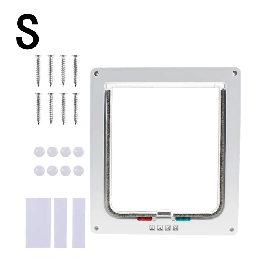 1pcs pet door, cat door, two-way access door, glass acrylic board, cat and dog house