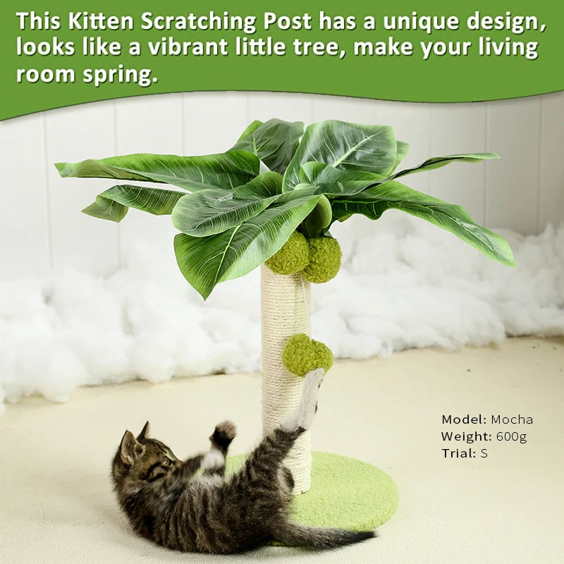 Cat Scratching Post with Dangling Balls For Kitten Cute Palm Tree Cat Scratching Posts Indoor Sisal Rope Cats Posts Pet Products