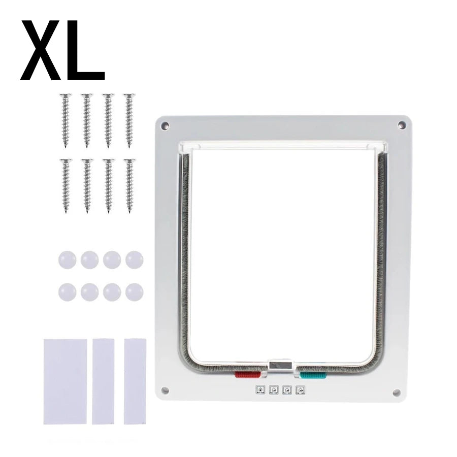 1pcs pet door, cat door, two-way access door, glass acrylic board, cat and dog house