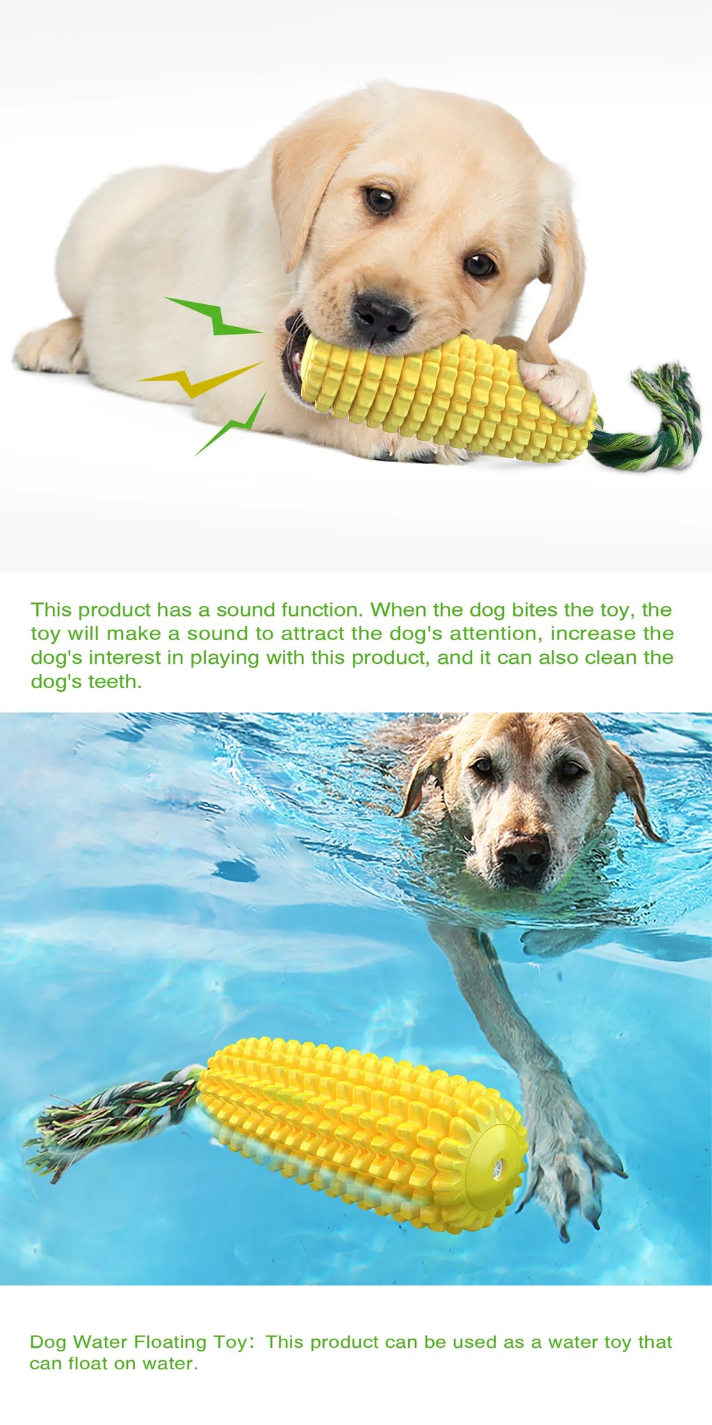 Corn Chew Dog Toy For Medium Large Dogs Outdoor Interactive Tooth Clean Bite Resistant Toys Labrador French Bulldog Pet Supplies