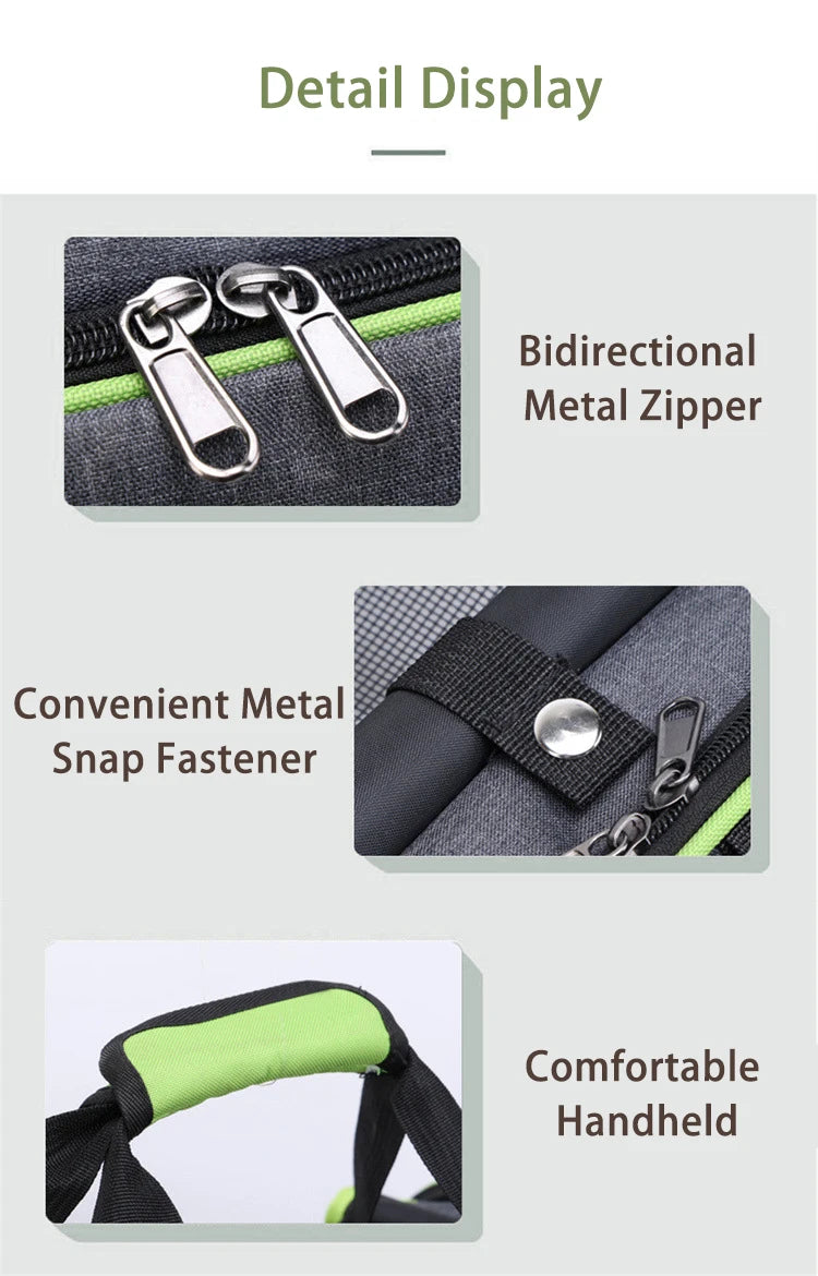 Cat Bag Foldable Large Capacity Cat Outdoor Car Expansion Portable Pet Handbag Breathable Diagonal Cross Bag for Cats and Dogs