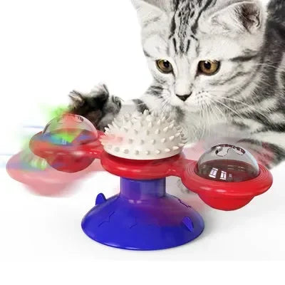 Funny Pet Products for Dropshipping, Interactive Balance Car Cat Chasing Toy With Catnip, Tumbler Swing Toys for Cats Kitten