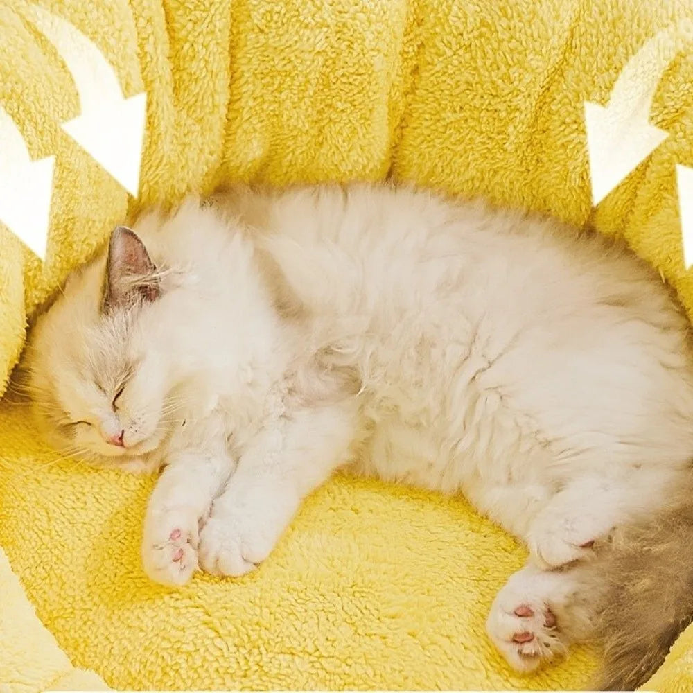 Cute Cartoon Pet Dog Bed Soft Warm Cat Sleeping Mattres Semi-surrounded Thickened Pet Nest Kennel For Dogs Puppy Kitten