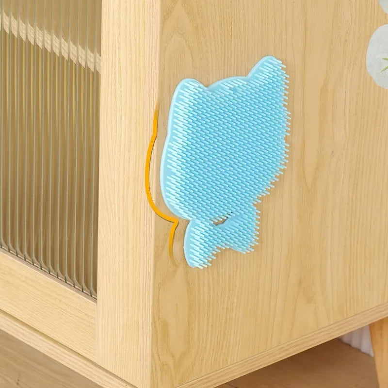 Cat Scratching Board Pet Brush Comb Plastic Scrapy Board Self Service Massage Sticker Remove Floating Hair Brush Pet Supplies