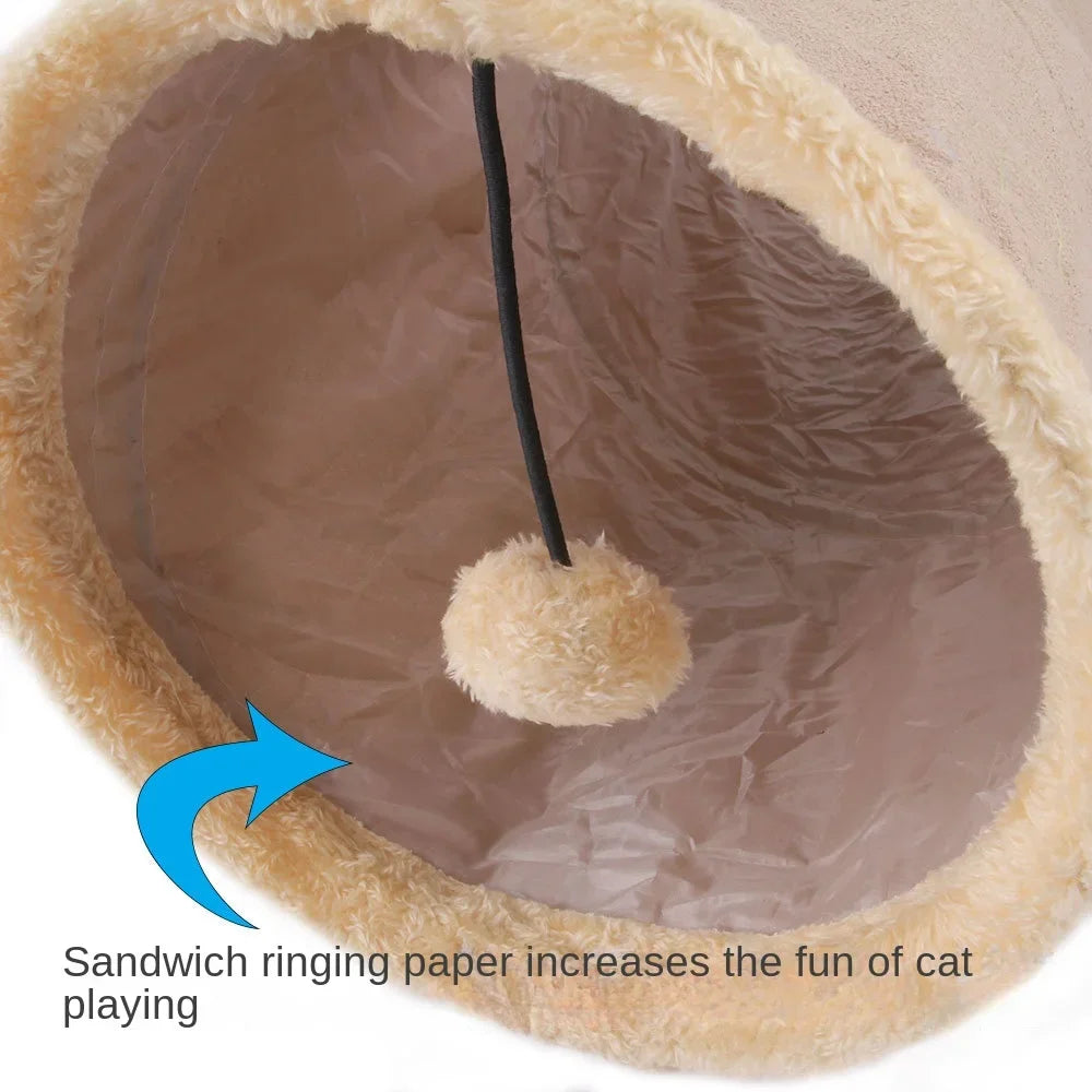 Pet Supplies Cat Tunnel Can Receive Folding Suede Cat Tunnel Cat Toy Drill Bucket. Pet Toys  Cats Toys  Pet Supplies