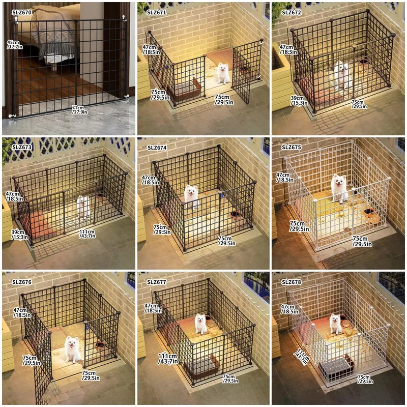 Dog Fence Type Home Indoor Pet Fence Teddy Bichon Corgi Chihuahua Small Size Dogs Gate Dog Cage