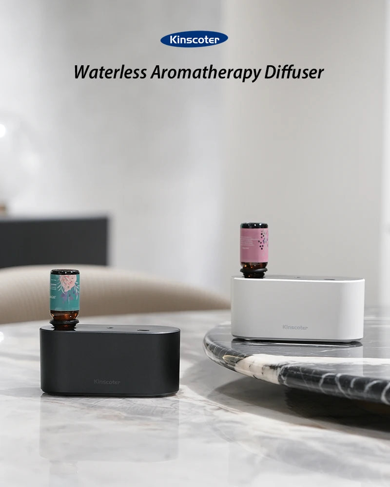 Electric Aromatherapy Diffuser Machines Waterless Aroma Diffusers Work with Essential Oils Bottles Emit Fragrances Perfect