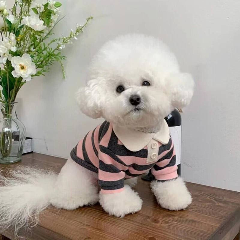 Fashion Pet Dog Striped Shirt Summer Puppy Clothes Cute Cat Vest Breathable Dog Thin Shirt Pet Kitten Clothing Chihuahua Clothes