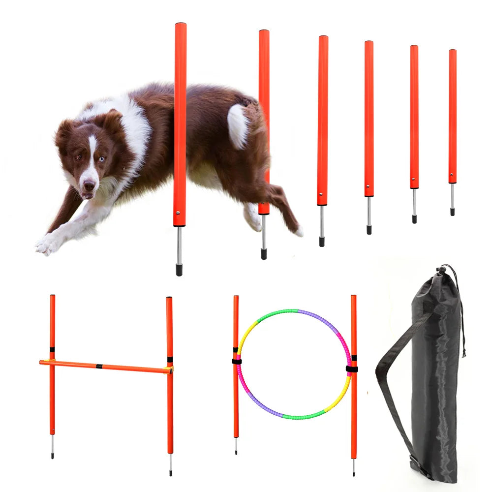 Dog Agility Equipment Portable Pet Training Equipments Dogs Jumping Training Tool Outdoor Dogs Running Stake Sports Stakes Pole