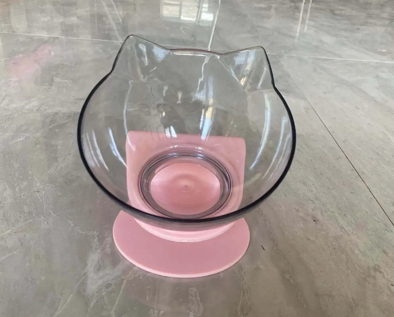 Double Cat Pet Feeding Bowls Food Bowl 15° Tilting with Stand Anti-Swing Kittens Elevated Puppy Dog Food and Water Raised Bowls