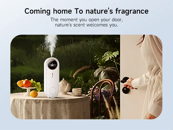 Essential Oil Diffuser with APP Control, Aroma Diffuser (Auto Spray, Desktop Wall Mountable) for Home Office, with Refill Liquid