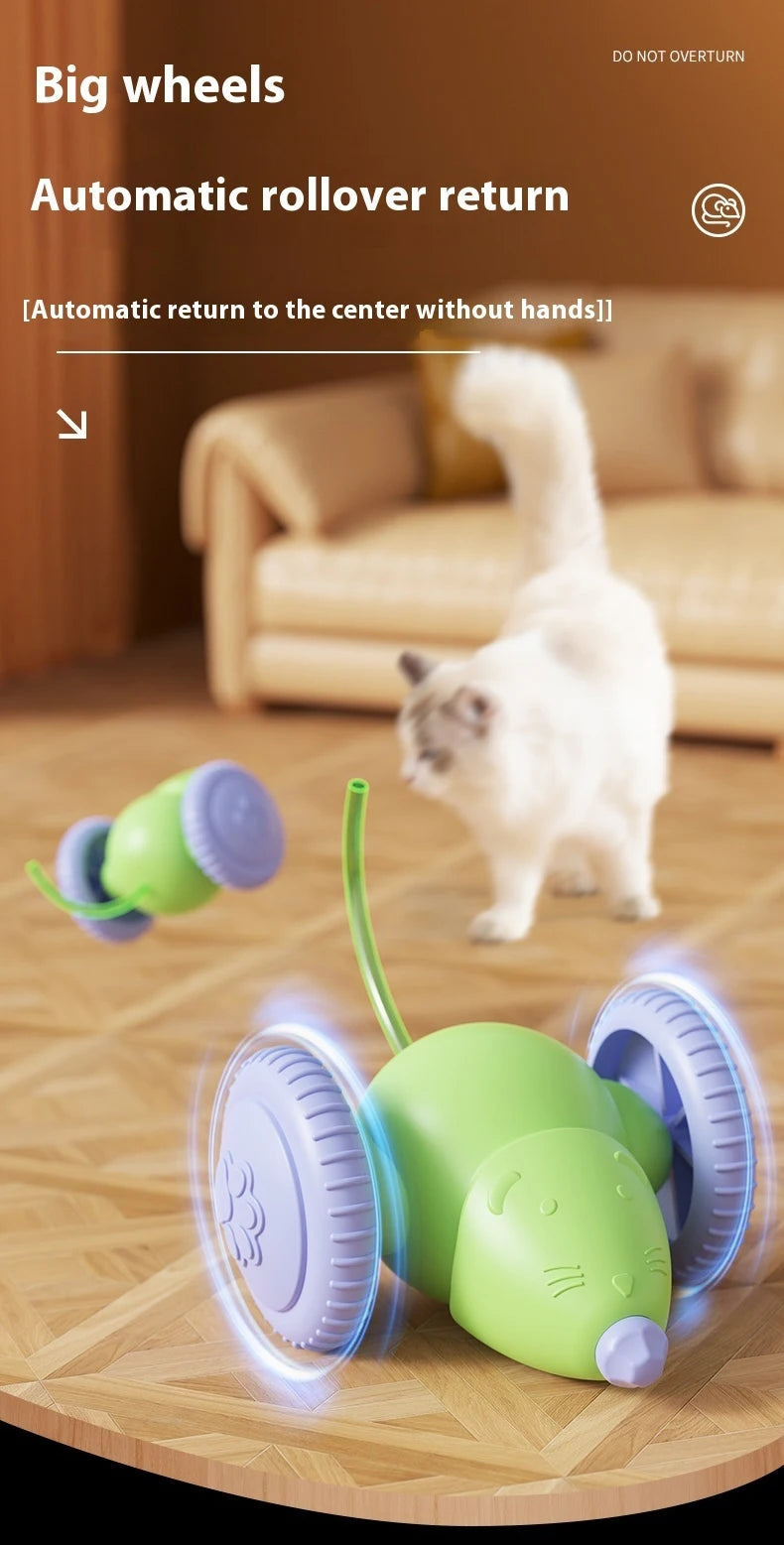 Electric Mouse Car Pet toys Interactive Cat Toy Rechargeable Automatic Teaser with Intelligent Obstacle Avoidance Pet Products