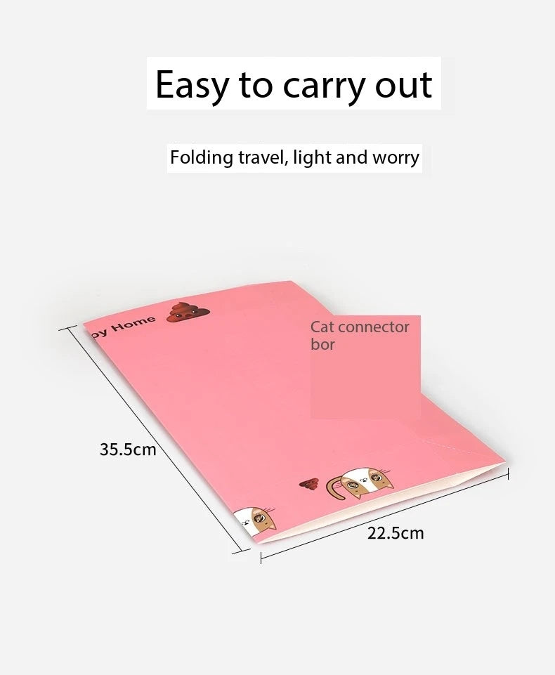 Disposable Cat Litter Box Flodable Paper Cat Trays Lightweight Cardboard Box Waterproof Coating Safe Comfortable Toilet For Pets