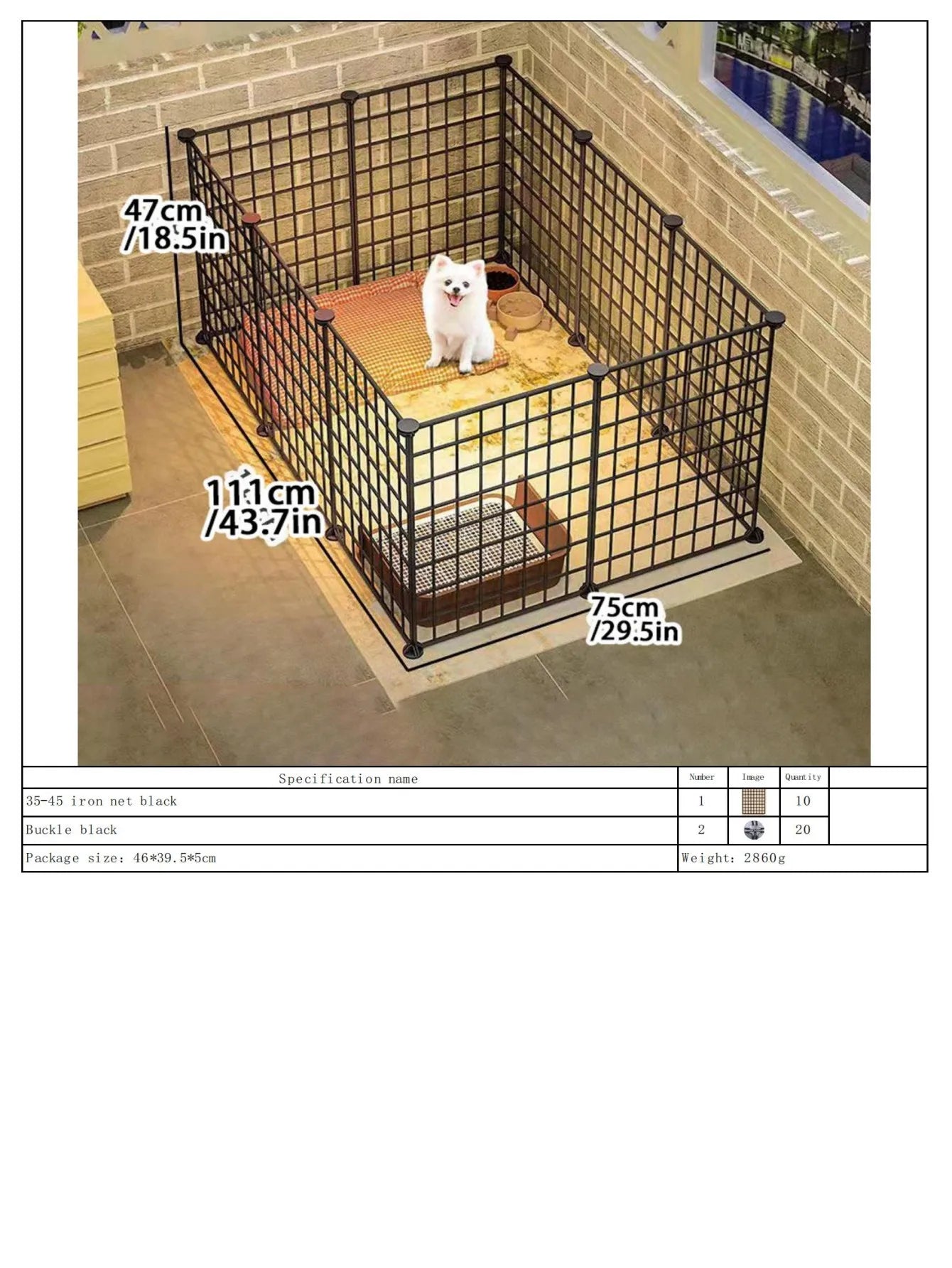 Dog Fence Type Home Indoor Pet Fence Teddy Bichon Corgi Chihuahua Small Size Dogs Gate Dog Cage
