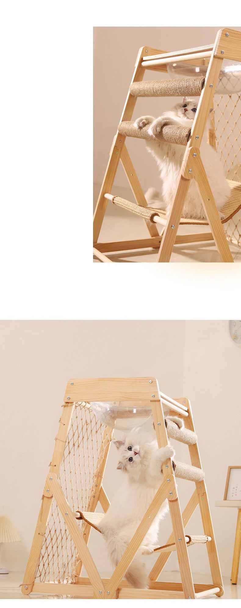 Cat Climbing Frame Space Capsule Scratching Board Hammock Sisal Wear-resistant Not Falling Chips Climbing Net Pet Supplies