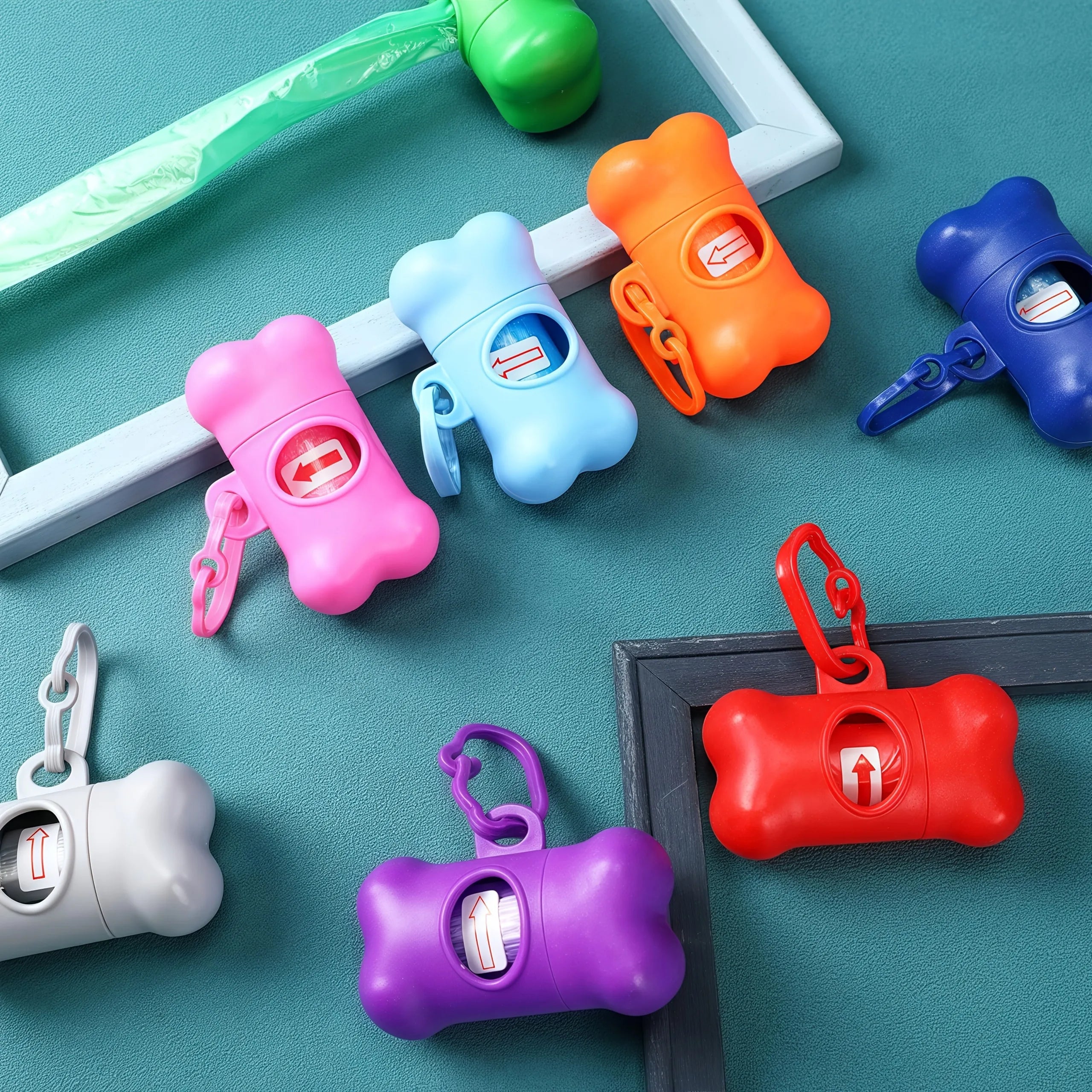 (Bone-Shaped) Dog Poop Bag Holders  Dog Waste Bags. Stylish And Portable, Perfect for Walking,