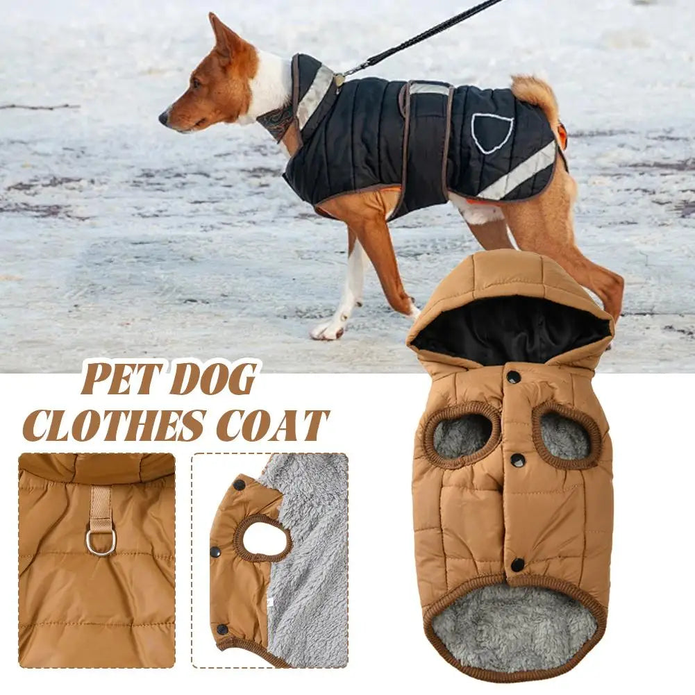 Fleece Warm Pet Clothes For Small Medium Dogs Pet Jacket Thicken Pets Coat For Winter Waterproof Outdoor Puppy Costume Pug Parka