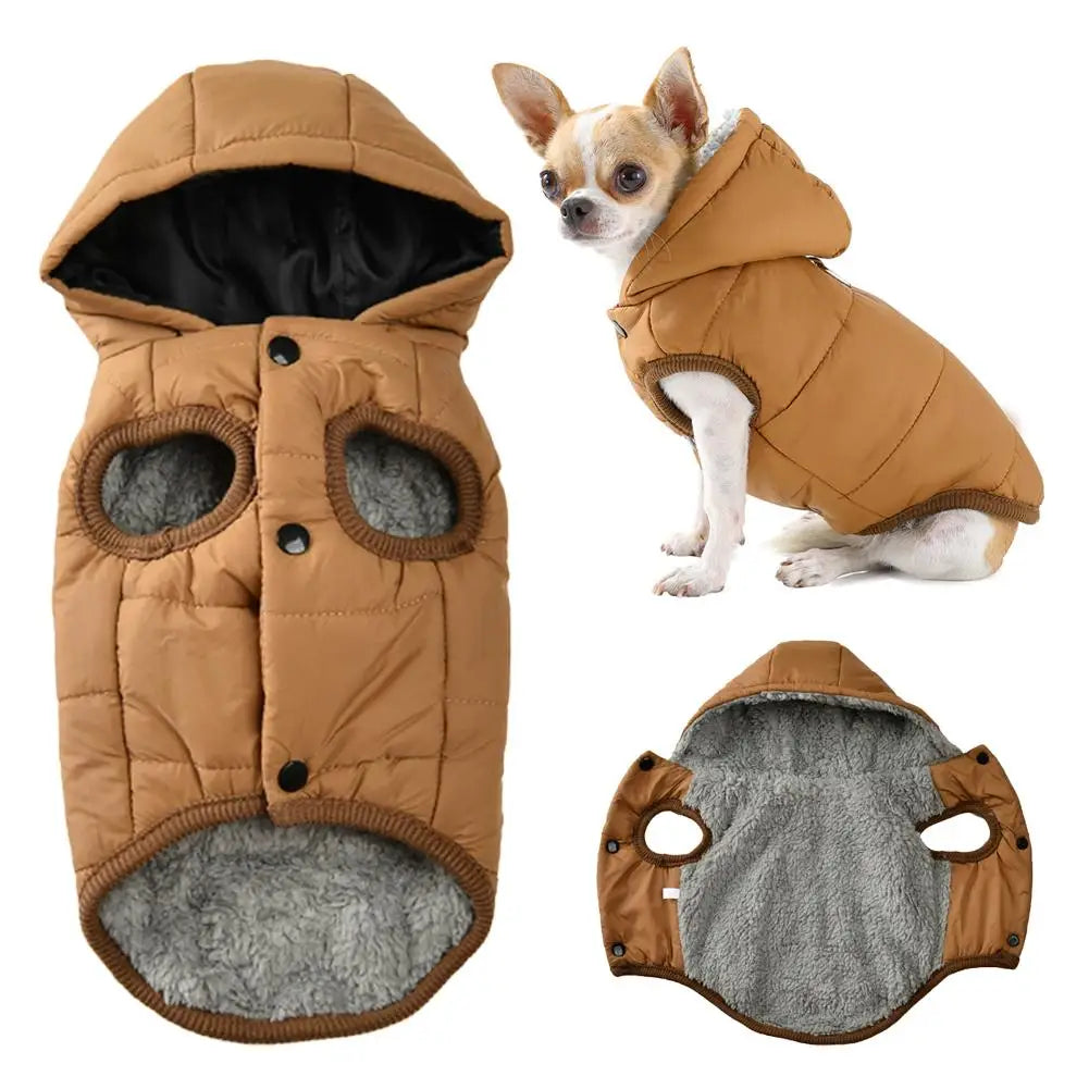 Fleece Warm Pet Clothes For Small Medium Dogs Pet Jacket Thicken Pets Coat For Winter Waterproof Outdoor Puppy Costume Pug Parka