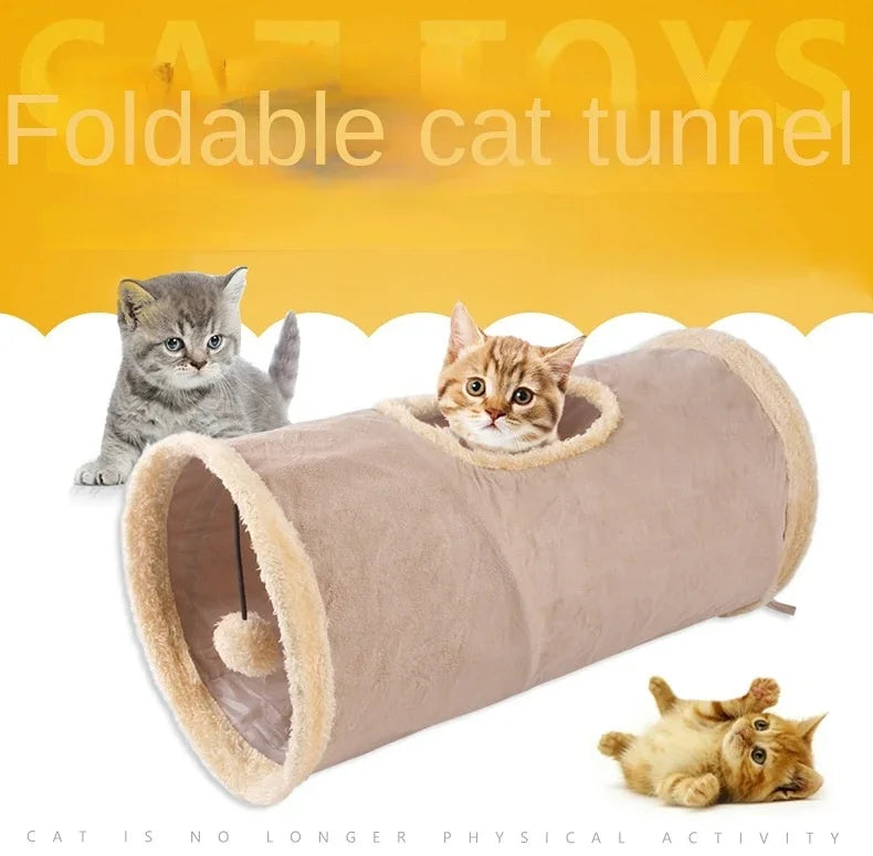 Pet Supplies Cat Tunnel Can Receive Folding Suede Cat Tunnel Cat Toy Drill Bucket. Pet Toys  Cats Toys  Pet Supplies